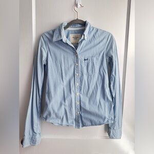 Abercrombie & Fitch 2000’s Blue and White Striped Shirt